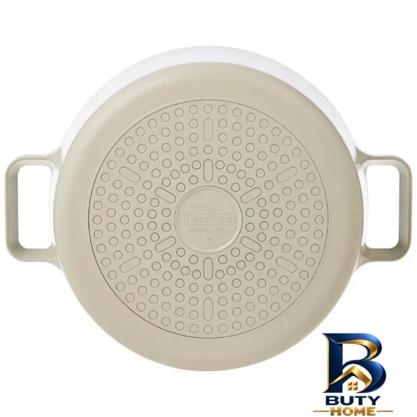 نمای کناری قابلمه نیوفلیم مدل Stockpot سایز 18 عمق قاب و پروفایل