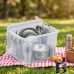 نمای جزئیات سبد پیک نیک مدل 46 پارچه sahar کد 460 نمای نزدیک دانه