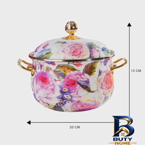 نمای بسته بندی قابلمه میس بتی مدل Rose deluxe با کفه دو جداره برچسب و بسته بندی