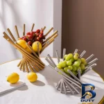 نمای بسته بندی سبد میوه مدل مارپیچ کد A۰۰۱ اصل برچسب و بسته بندی