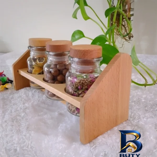 نمای بسته بندی ست جای ادویه ۳ پارچه مدل نیلوکس کد STN۰۱۵۴۵ اصل برچسب و بسته بندی