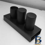 نمای بسته بندی ست نمک پاش و فلفل ظرف خلال دندان مدل Ps۳ مجموعه ۳ عددی به همراه استند اصل برچسب و بسته بندی