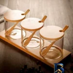 نمای بسته بندی ست ادویه سه پارچه مدل کلاسیک برچسب و بسته بندی