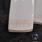 نمای بسته بندی نمک پاش چینی طلاکوب مدل کد 01 بسته 6 عددی برچسب و بسته بندی