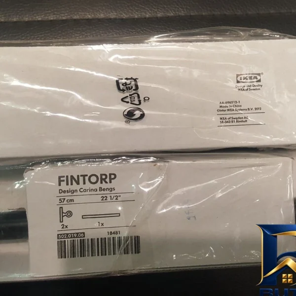 نمای بسته بندی نگهدارنده حوله ایکیا مدل Fintorp با طراحی زیبا برچسب و بسته بندی