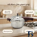 نمای بسته بندی زودپز دسینی با گنجایش و دستگیره بلند برچسب و بسته بندی