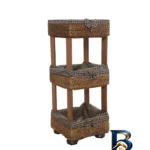 نمای بسته بندی سبد پیاز و سیب زمینی مدل سه طبقه مربع کد ۰۱ برچسب و بسته بندی