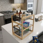 نمای بسته بندی نظم دهنده کابینت عروس مدل چوبی با طراحی زیبا برچسب و بسته بندی
