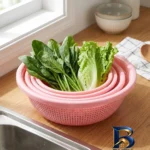 نمای بسته بندی آبکش مجموعه ۴ عددی مدل آلما برچسب و بسته بندی