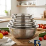 نمای بسته بندی آبگیر و آبکش مدل استیل بسته 5 عددی برچسب و بسته بندی