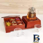 نمای بسته بندی جعبه چای کیسه ای کورستیک مدل جانان کد 1007 برچسب و بسته بندی