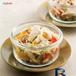 نمای بسته بندی ظروف نگهدارنده شیشه ای لاک مدل GL 531 شش پارچه برچسب و بسته بندی