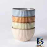 نمای جزئیات کاسه مادام کوکو مدل Kleby Natural بسته ۴ عددی با طراحی زیبا نمای نزدیک بافت مغزها