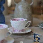 نمای بسته بندی سرویس چای خوری ۱۲ پارچه ۶ نفره مدل dantella f شاهین برچسب و بسته بندی