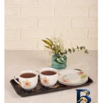 نمای بسته بندی سینی مهروز مدل SE-۷۰۹ طرح Enjoy your Coffee اصل برچسب و بسته بندی
