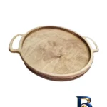 نمای بسته بندی سینی دسته دار مدل چوبی کد ۶۸۹ سایز ۳۳×۳۳ سانتی متر برچسب و بسته بندی