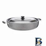 نمای بسته بندی تابه دو دسته عروس با درب فلزی و روکش گرانیتی برچسب و بسته بندی