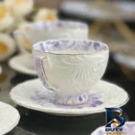 نمای بسته بندی سرویس چای خوری ۱۲ پارچه ۶ نفره شاهین مدل Dantella B برچسب و بسته بندی