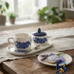 نمای بسته بندی سرویس چای خوری ۳ پارچه ۱ نفره مدل Toranj برچسب و بسته بندی