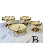 نمای جزئیات سرویس پذیرایی ۴ پارچه مدل پیانو با طراحی زیبا نمای نزدیک بافت مغزها