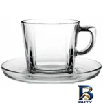 نمای بسته بندی ست فنجان و نعلبکی پاشاباغچه مدل Carre 95307 بسته ۶ عددی برچسب و بسته بندی