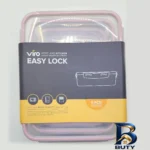 نمای بسته بندی ظرف نگهدارنده ویرو پلاستیک مدل فریزری easy lock ۵ عددی برچسب و بسته بندی