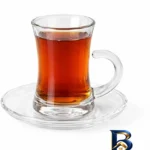 نمای بسته بندی ست فنجان و نعلبکی ۱۲ پارچه مناسب برای ۶ نفر دلی مدل کلاسیک ساده برچسب و بسته بندی