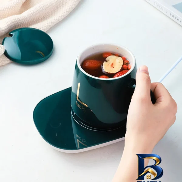 نمای بسته بندی ماگ لاکی مدل اسمارت با گرم کن برقی برچسب و بسته بندی