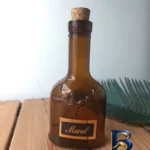 نمای بسته بندی ظرف روغن شیشه ای مدل مارال برچسب و بسته بندی