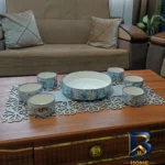 نمای جزئیات کاسه انار خوری مدل مجموعه 7 عددی نمای نزدیک بافت مغزها