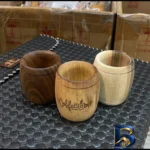 نمای بسته بندی فنجان مدل چوبی اصل برچسب و بسته بندی