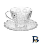 نمای بسته بندی ست فنجان و نعلبکی ۱۲ پارچه مدل پی کی کد ۱۳۶۹ برچسب و بسته بندی