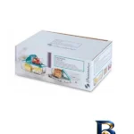 نمای بسته بندی ظرف غذا پاشاباغچه مدل Snowbox کد 96881 بسته سه تایی برچسب و بسته بندی