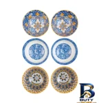 نمای جزئیات پیاله چند رنگ مجموعه ۶ عددی نمای نزدیک بافت مغزها