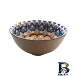نمای جزئیات کاسه طرحدار مدل کد 2 مجموعه 6 عددی نمای نزدیک بافت مغزها