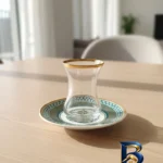 نمای بسته بندی ست فنجان و نعلبکی ۱۲ پارچه ۶ نفره ریور مدل آتوسا کد TP۶۰۰۳ اصل برچسب و بسته بندی