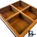 نمای جزئیات جعبه پذیرایی صدراباکس مدل آجیلی کد SBlux۰۰۴zr اصل نمای نزدیک بافت مغزها