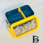 نمای بسته بندی ظرف غذا پلاستیکی مدل فانتزی مناسب برای استفاده در ماکروویو برچسب و بسته بندی