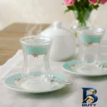 نمای بسته بندی سرویس چای خوری ۱۲ پارچه ۶ نفره آنجلا مدل ZP-۳۱۹ اصل برچسب و بسته بندی