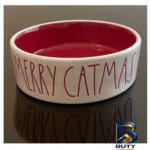 نمای بسته بندی پیاله رائی دون مدل MERRY CATMAS با طراحی دایره ای برچسب و بسته بندی