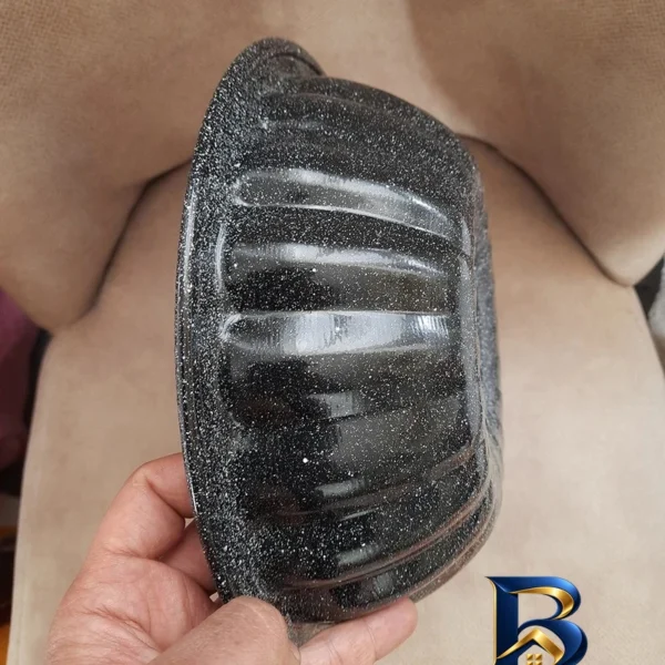نمای بسته بندی قالب کیک آلیاژ مدل شارلوت با طراحی دایره ای برچسب و بسته بندی
