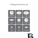 نمای بسته بندی سرویس غذاخوری ۲۹ پارچه چینی زرین ایران مدل فرانسیس درجه عالی برچسب و بسته بندی