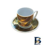 نمای بسته بندی سرویس قهوه خوری ۱۲ پارچه مناسب برای ۶ نفر طرح نیلوفر برچسب و بسته بندی