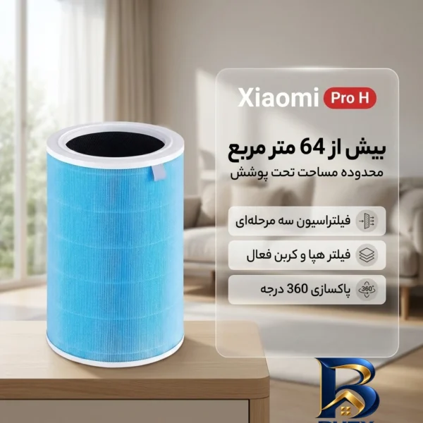 نمای بسته بندی فیلتر تصفیه کننده هوا شیائومی مدل Pro H برچسب و بسته بندی