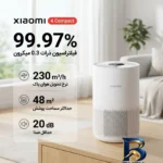 نمای کناری دستگاه تصفیه هوا شیائومی مدل 4Compact عمق قاب و پروفایل