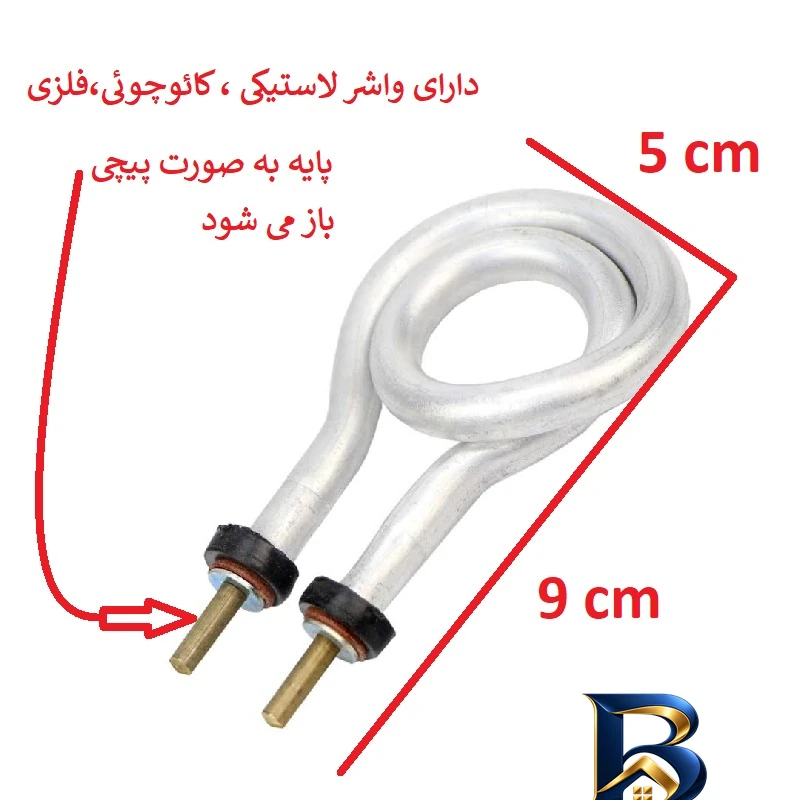 نمای بسته بندی المنت کتری برقی مدل 750 W بسته دو عددی برچسب و بسته بندی