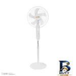 نمای بسته بندی پنکه ایستاده 25 وات اسپاد مدل SOLAR_FAN با پنل خورشیدی برچسب و بسته بندی