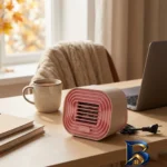 نمای بسته بندی بخاری برقی روزینکس مدل HEATER DESK برچسب و بسته بندی