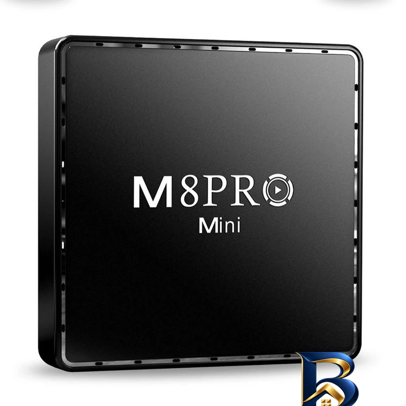 نمای بسته بندی اندروید باکس مدل M۸ PRO MINI کد ۲۲ اصل برچسب و بسته بندی