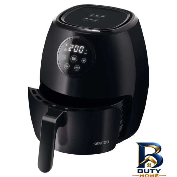 نمای بسته بندی سرخ کن بدون روغن سنکور مدل SFR 5030BK برچسب و بسته بندی